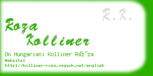 roza kolliner business card